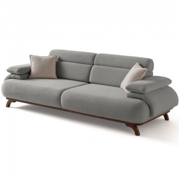 Καναπές Τριθέσιος Bonjo 752EST1147 246x97x81cm Grey