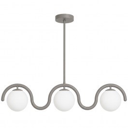 Ceiling Lamp - Rail Gedik 521SHN3726 80x17x70cm 3xE27 40W Grey Opviq GREY
