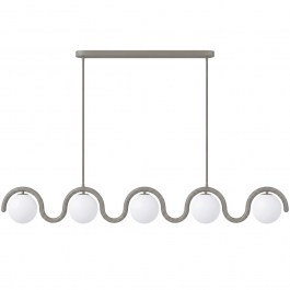 Ceiling Lamp - Rail Gedik 521SHN3738 140x17x70cm 5xE27 40W Grey Opviq GREY