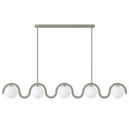 Ceiling Lamp - Rail Gedik 521SHN3739 140x17x70cm 5xE27 40W Green Opviq GREEN
