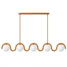 Ceiling Lamp - Rail Gedik 521SHN3740 140x17x70cm 5xE27 40W Orange Opviq ORANGE