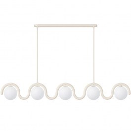 Ceiling Lamp - Rail Gedik 521SHN3741 140x17x70cm 5xE27 40W Beige Opviq BEIGE