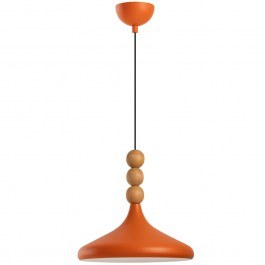 Pendant Lamp Eysan 584TTM2134 D35x116cm 1xE27 40W Orange-Oak Opviq ORANGE