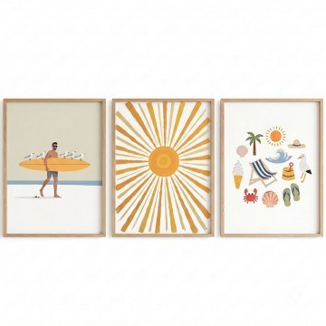 Κάδρα (Σετ 3Τμχ) 862VRL4615 50x70cm Multi Wallity