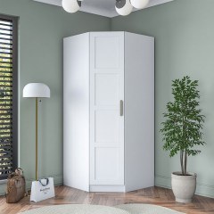 Ντουλάπα Μονόφυλλη Γωνιακή 893RAN5771 91x57,5x210cm White