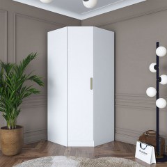 Ντουλάπα Μονόφυλλη Γωνιακή 893RAN5772 91x57,5x210cm White