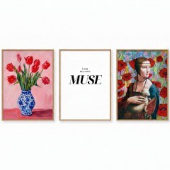 Κάδρα (Σετ 3Τμχ) 862VRL3805 50x70cm Multi Wallity