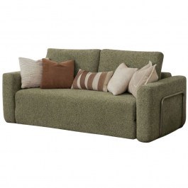 Καναπές - Κρεβάτι Διθέσιος Wello Double Boucle 118FVL1205 195x90x50cm Green GREEN