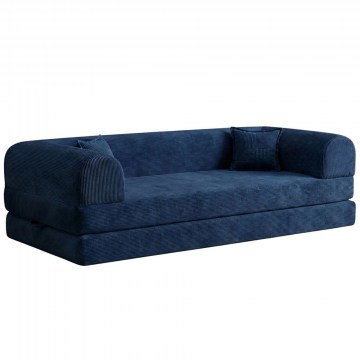 Καναπές - Κρεβάτι Τριθέσιος Legom Eco 118FVL1303 190x90x62cm Navy Blue