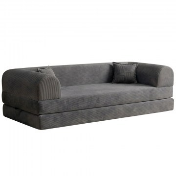 Καναπές - Κρεβάτι Τριθέσιος Legom Eco 118FVL1306 190x90x62cm Anthracite