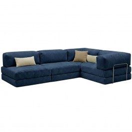 Καναπές - Κρεβάτι Γωνιακός Kanyon 118FVL1403 300x100cm Navy Blue NAVY BLUE