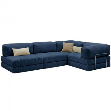 Corner Sofa - Bed Kanyon 118FVL1403 300x100cm Navy Blue
