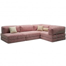 Καναπές - Κρεβάτι Γωνιακός Kanyon 118FVL1409 300x100cm Pink PINK