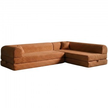 Corner Sofa - Bed Legom Eco 118FVL1501 280x190x62cm Orange