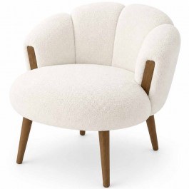 Πολυθρόνα Star 251BLS1241 72x65x102cm White-Walnut WHITE