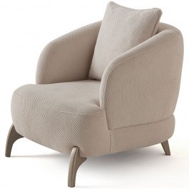 Πολυθρόνα Bonjo 752EST1723 80x80x78cm Silver-Beige BEIGE