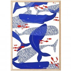 Κάδρο 862VRL2608 50x70cm Blue-White Wallity