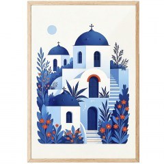 Frame 862VRL2672 50x70cm White-Blue Wallity