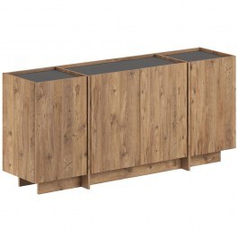 Μπουφές Dorma 632NRD1111 180x45x80cm Pine Natural-Anthracite NATURAL