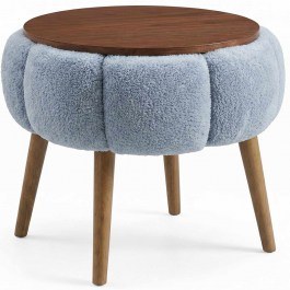 Side Table Papatya 251BLS1218 D45x44cm Walnut-Grey GREY