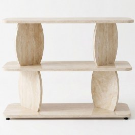 Side Table Armonia 552NOS1825 90x30x70cm Travertine Beige BEIGE