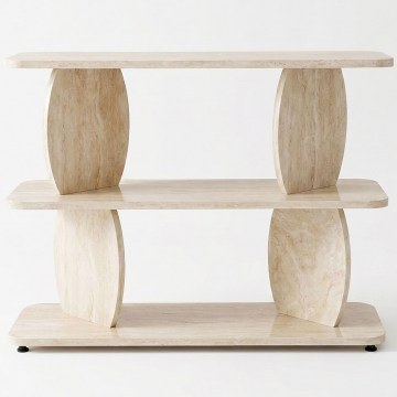 Side Table Armonia 552NOS1825 90x30x70cm Travertine Beige