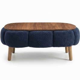 Τραπέζι Σαλονιού Papatya 251BLS1199 98x68x45cm Anthracite-Walnut WALNUT-ANTHRACITE