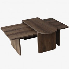 Coffee Tables Paris (Set 2Pcs) 552NOS1494 105x60x35/82x33x40cm Walnut WALNUT