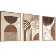 Frames (Set 3Pcs) 862VRL4353 50x70cm Beige-Brown Wallity