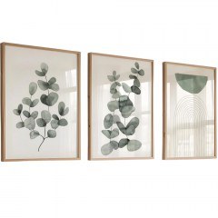 Frames (Set 3Pcs) 862VRL4445 50x70cm White-Green Wallity
