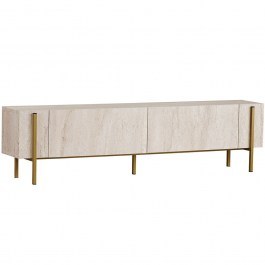 TV Furniture Nexus 993NRD1108 180x30x45cm Travertine Beige-Gold BEIGE