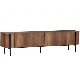 Έπιπλο Τηλεόρασης Nexus 993NRD1109 180x30x45cm Walnut-Black WALNUT