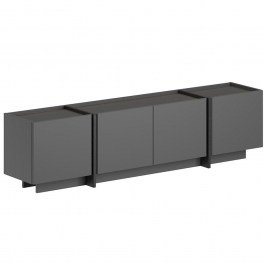 Έπιπλο Τηλεόρασης Lowen 632NRD1108 180x35x46cm Anthracite-Black ANTHRACITE