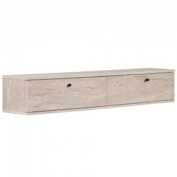 Wall TV Furniture Ligne 241NRD1364 160x25x25cm Travertine Beige