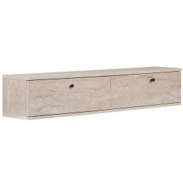 Wall TV Furniture Ligne 241NRD1370 140x25x25cm Travertine Beige BEIGE