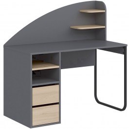 Desk Mirel 506MNR3877 120x60x120cm Anthracite-Walnut ANTHRACITE