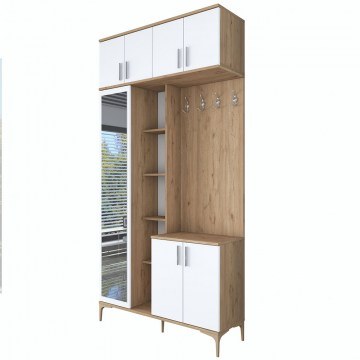 Entrance Furniture 893RAN5820 120x37,5x240cm White-Walnut