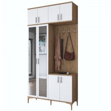 Entrance Furniture 893RAN5821 120x37,5x240cm White-Walnut