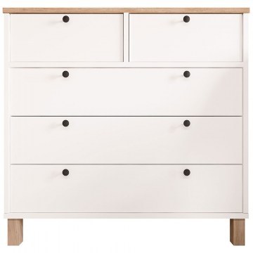Συρταριέρα Nord 336VIN2511 90x40x85,2cm White-Oak