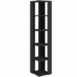 Corner Bookcase Nati 855DTE5313 31,8x31,8x160,8cm Wood Black BLACK