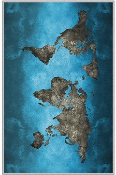 Χαλάκι Wookece002 917HFT1114 Blue-Grey 50X80 Conceptum Hypnose