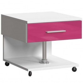 Κομοδίνο Παιδικό Raj 161477789 46x37x39cm Pink-White PINK-WHITE