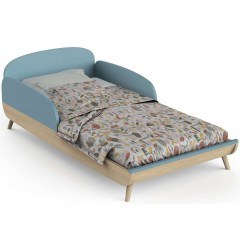 Κρεβάτι Παιδικό Firma (Για Στρώμα 70x140cm) 162720379 144,4x74,8x88,4cm Light Blue-Oak