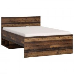 Κρεβάτι Nebraska (Για Στρώμα 120x200cm) 161325859 125,3x204,8x80,5cm Old Style Brown