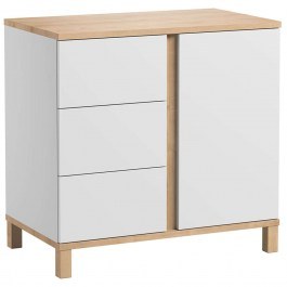 Συρταριέρα Altitude 162075659 90x53x84,5cm Natural-White WHITE