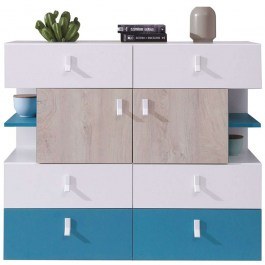 Συρταριέρα Planet 162079659 110x40x90cm Multi-Navy Blue MULTI-BLUE