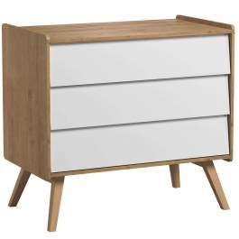 Συρταριέρα 3D Vintage 162080379 100x58,5x90cm Natural-White WHITE