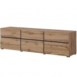 Έπιπλο Τηλεόρασης Orwell II 162693399 180x40x48cm Oak-Black OAK