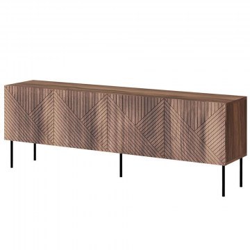 TV Furniture Art Deco 162715649 191x40x58cm Walnut-Black