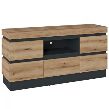 TV Furniture Creto 162525989 160,8x45x68cm Dark Grey-Natural